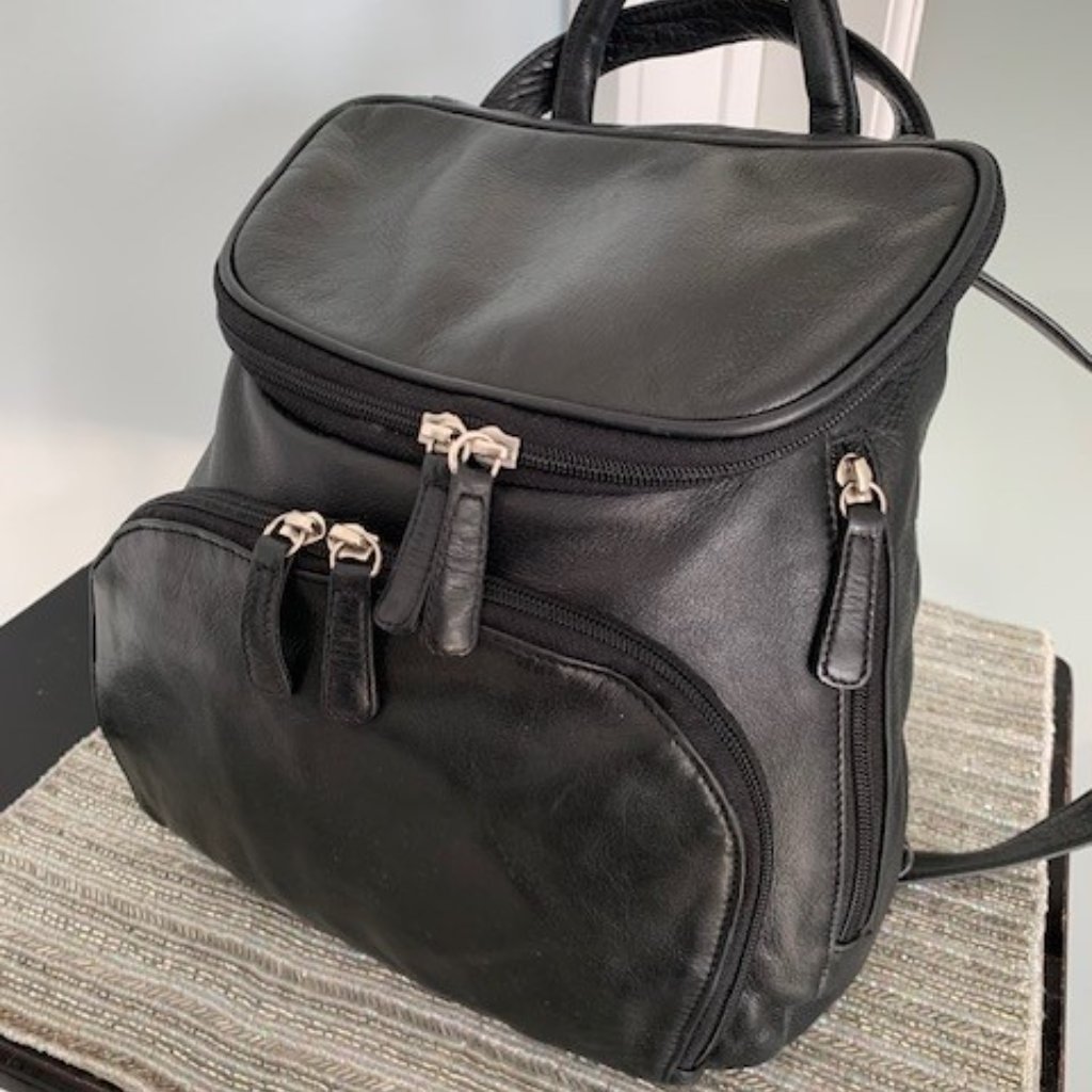 Osgoode Marley Nora Black Leather Backpack